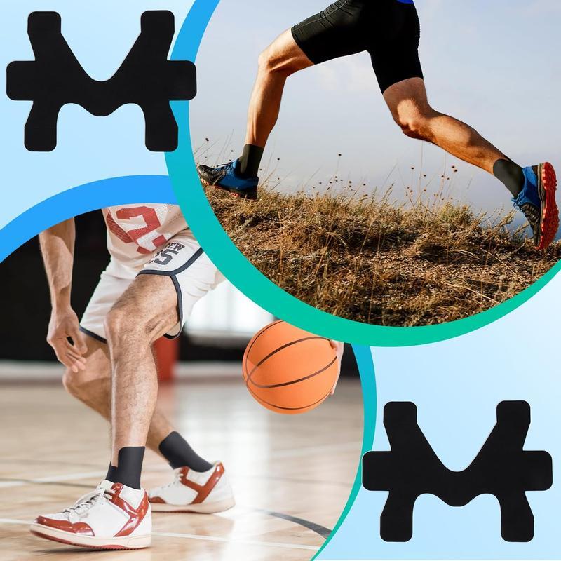 OK TAPE Kinesiology Tape Precut 10 Strips - Ankle Sprain Prevention, Elastic Breathable Sports Tape