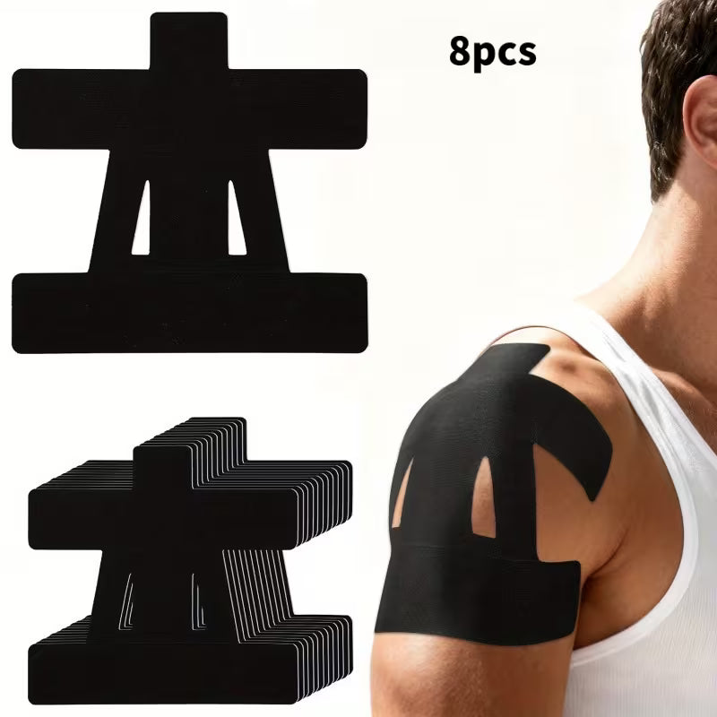 8pc Sports Kinesiology Tape Set for Shoulder & Neck - Muscle Relief, Multi-Sport