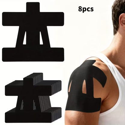 8pc Sports Kinesiology Tape Set for Shoulder & Neck - Muscle Relief, Multi-Sport