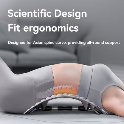 Adjustable Lumbar Back Stretcher - Ergonomic Spine Decompressor for Pain Relief