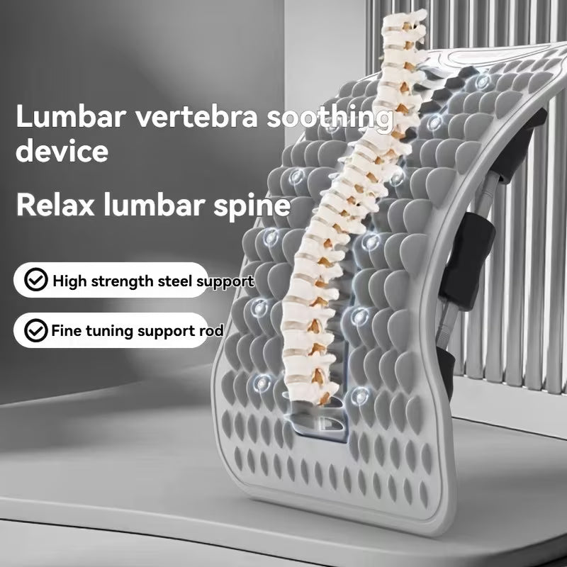 Adjustable Lumbar Back Stretcher - Ergonomic Spine Decompressor for Pain Relief