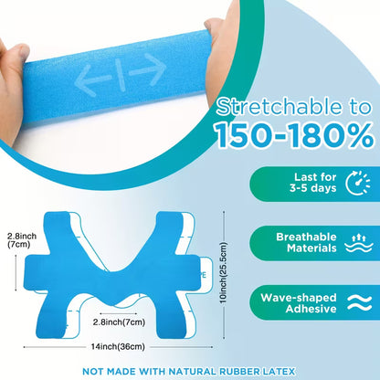 OK TAPE Kinesiology Tape Precut 10 Strips - Ankle Sprain Prevention, Elastic Breathable Sports Tape