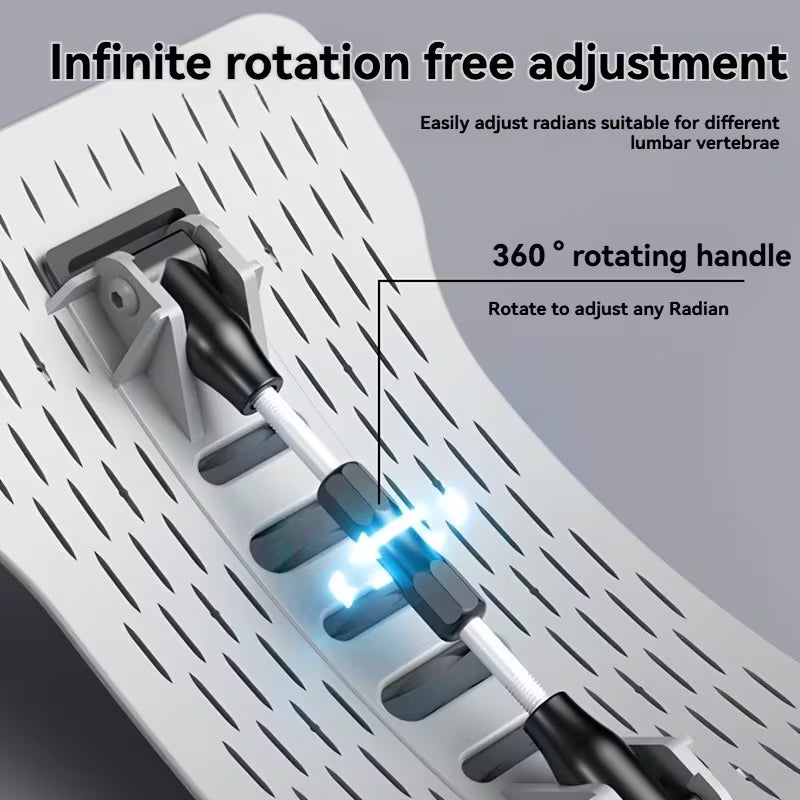 Adjustable Lumbar Back Stretcher - Ergonomic Spine Decompressor for Pain Relief