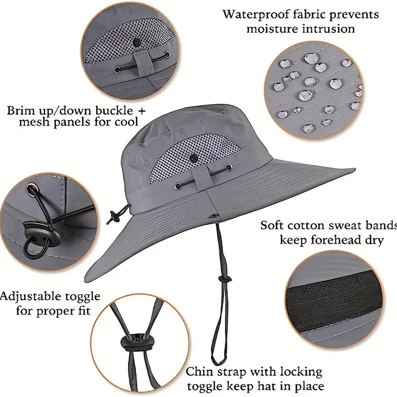 New Solar-Powered Outdoor Cooling Fan Hat — Sun Protection Hat with Solar Fan