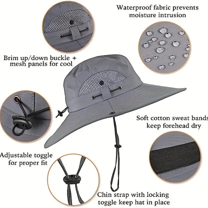 New Solar-Powered Outdoor Cooling Fan Hat — Sun Protection Hat with Solar Fan