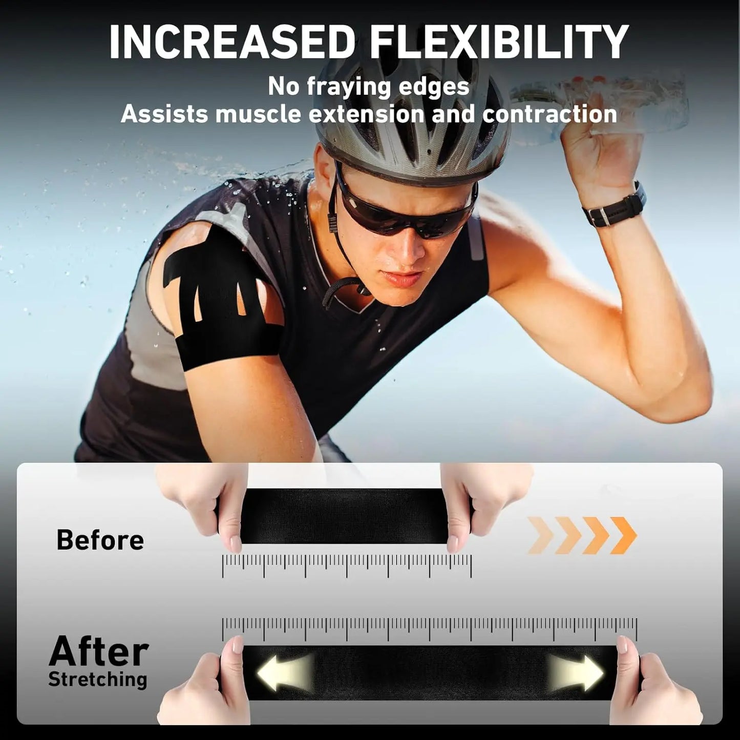 8pc Sports Kinesiology Tape Set for Shoulder & Neck - Muscle Relief, Multi-Sport