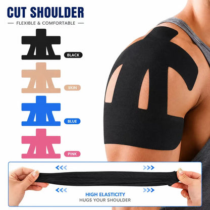 8pc Sports Kinesiology Tape Set for Shoulder & Neck - Muscle Relief, Multi-Sport