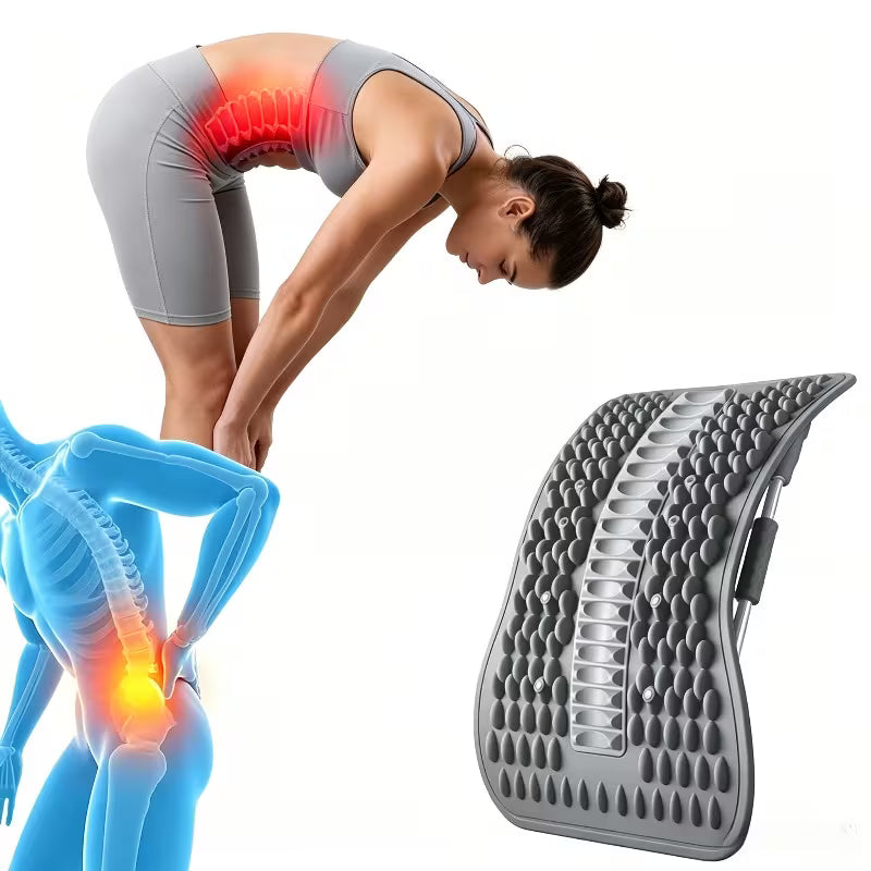 Adjustable Lumbar Back Stretcher - Ergonomic Spine Decompressor for Pain Relief