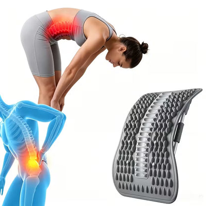 Adjustable Lumbar Back Stretcher - Ergonomic Spine Decompressor for Pain Relief