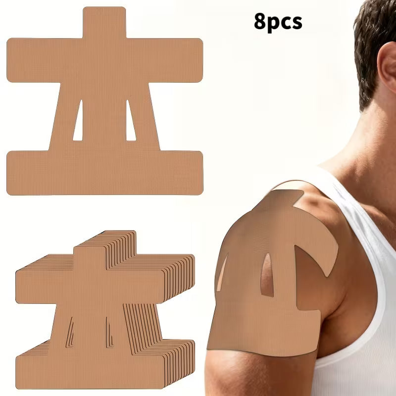8pc Sports Kinesiology Tape Set for Shoulder & Neck - Muscle Relief, Multi-Sport